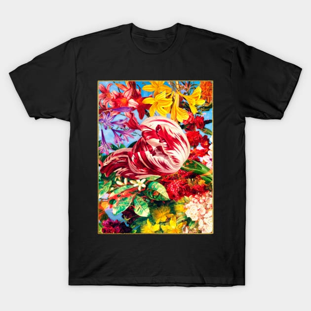 flaming summertime garden bouquet T-Shirt by jennyariane